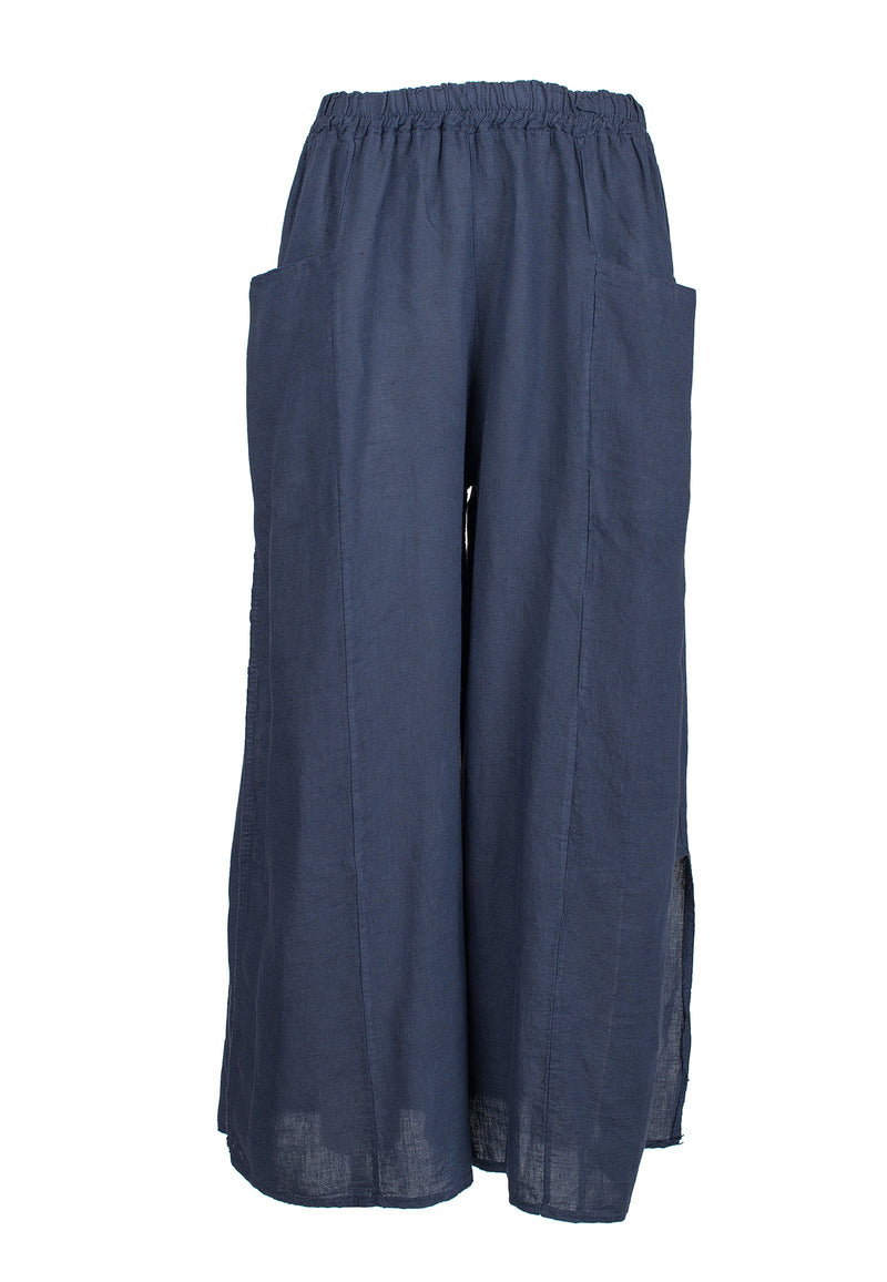 Pantalone con spacchi in 100% lino | Dalle Piane Cashmere