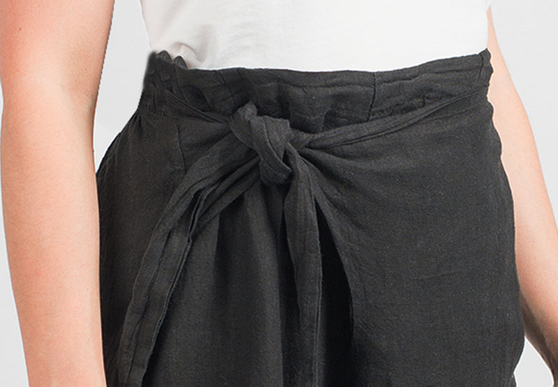 Pantalone in 100% lino con fiocco | Dalle Piane Cashmere