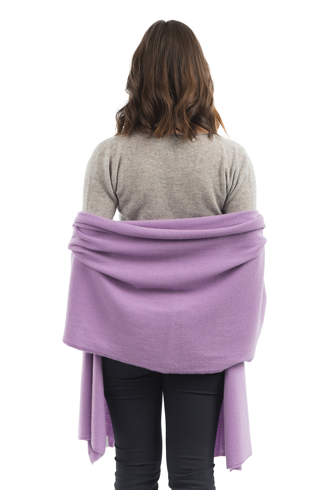Étole femme mélange cachemire, coloris Lilas, vue 3 | Dalle Piane Cashmere