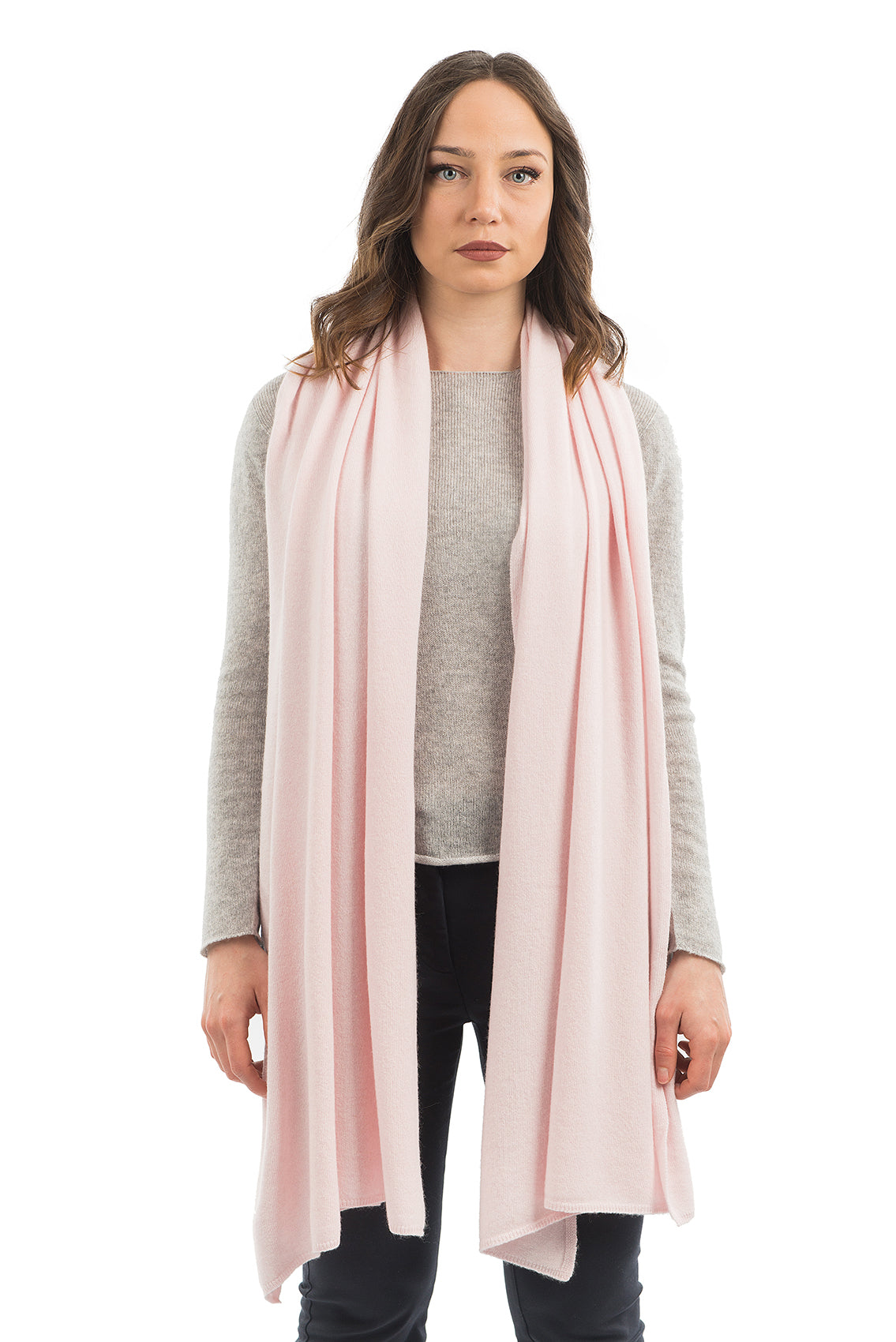 Étole femme mélange cachemire, coloris Rose | Dalle Piane Cashmere
