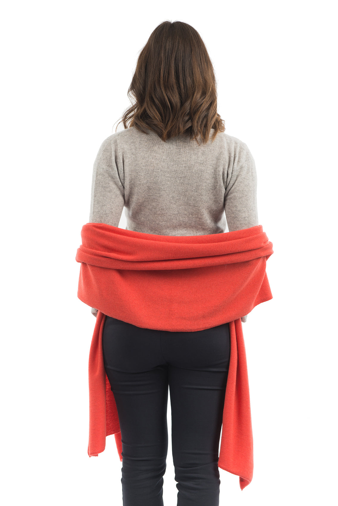 Étole femme mélange cachemire, coloris Orange, vue 3 | Dalle Piane Cashmere