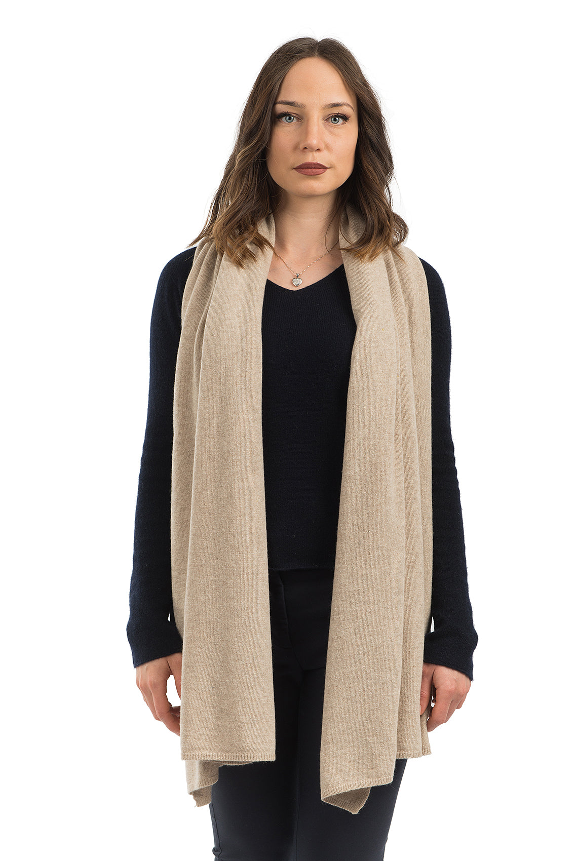 Stola misto cashmere, colore Beige | Dalle Piane Cashmere