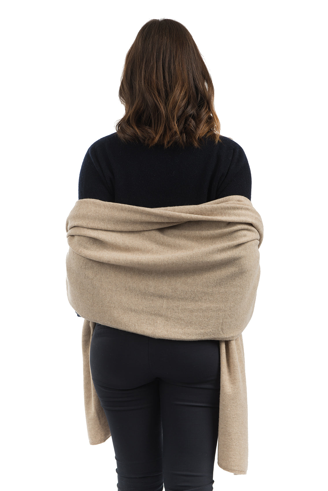 Étole femme mélange cachemire, coloris Beige, vue 3 | Dalle Piane Cashmere