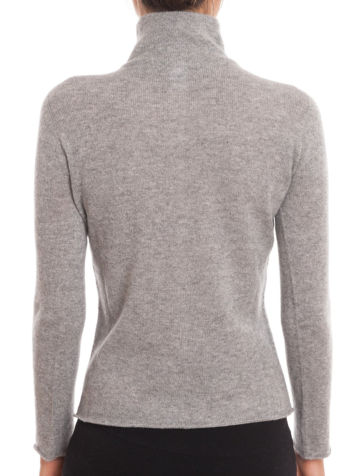 Blouson en maille femme 100 % cachemire, coloris Gris, vue 3 | Dalle Piane Cashmere