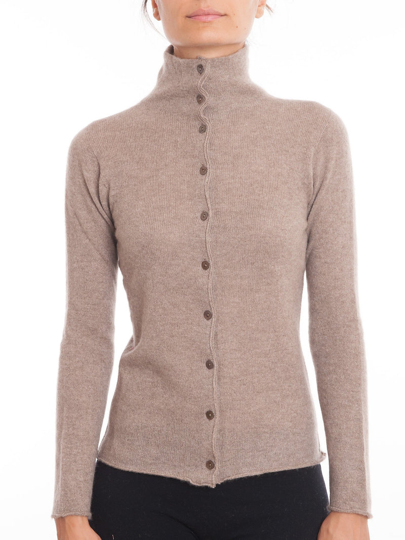 Cardigan lupetto 100% Cashmere | Dalle Piane Cashmere